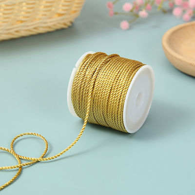 3 스트랜드 2mm-10mm 폴리에스터 나일론 로프 팔찌를 위해 혼합 된 금 실