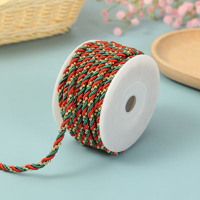 3 스트랜드 2mm-10mm 폴리에스터 나일론 로프 팔찌를 위해 혼합 된 금 실