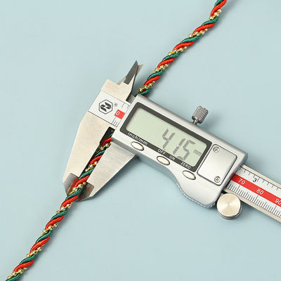3 스트랜드 2mm-10mm 폴리에스터 나일론 로프 팔찌를 위해 혼합 된 금 실