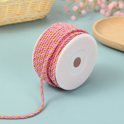 3 스트랜드 2mm-10mm 폴리에스터 나일론 로프 팔찌를 위해 혼합 된 금 실