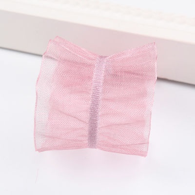25mm 퀴즈38mm 윙크 엣지 폴리에스터 오르간자 리본 DIY 헤어 리본 Bow
