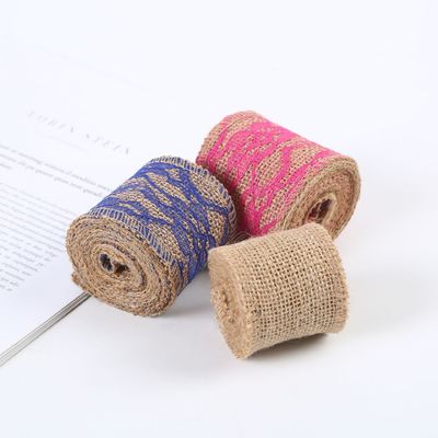 65mm 핑크 랩 리본 蕾丝 10 야드 자연 랩 리본 직물 가장자리