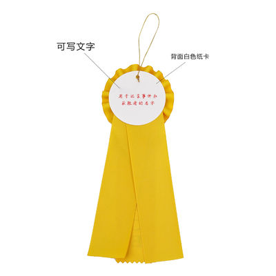 흰색 파란색 선제 제작 사틴 활 메달 공예용 사틴 활
