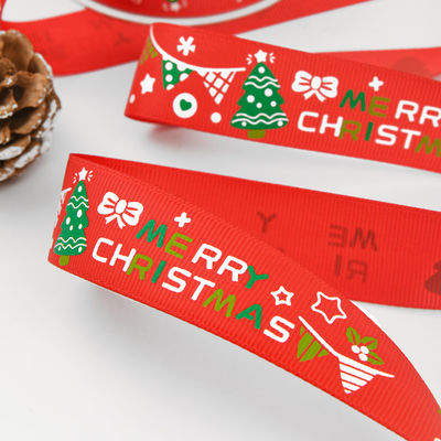 2cm 2.5cm 크리스마스 인쇄 리본 ISO14001 개인화 Xmas 리본