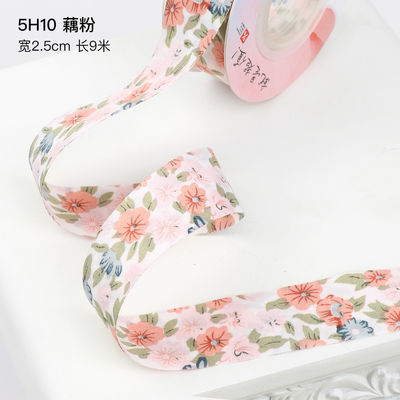 꽃 꽃 인쇄 목재 리본 25mm 개인화된 선물 리본