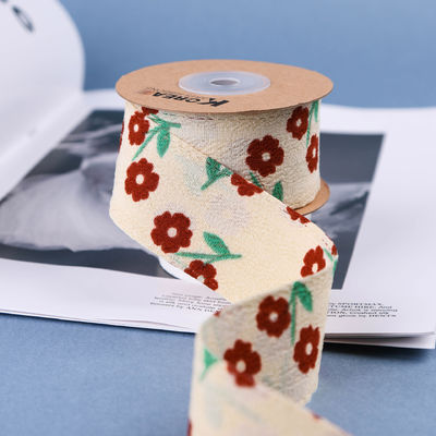 OEM 꽃 예술 인쇄 리본 로고와 40mm 사용자 지정 리본