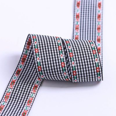 7mm-38mm 블루 브로더링 리본 ISO9001 브로더링 플로럴 리본