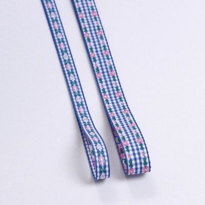 7mm-38mm 블루 브로더링 리본 ISO9001 브로더링 플로럴 리본