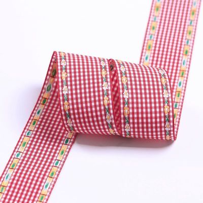 7mm-38mm 블루 브로더링 리본 ISO9001 브로더링 플로럴 리본