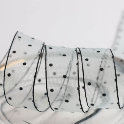 10mm-60mm Dot Velvet Wired Ribbon 수직 복면 복면 리본