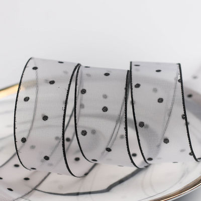 10mm-60mm Dot Velvet Wired Ribbon 수직 복면 복면 리본