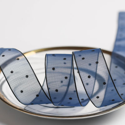 10mm-60mm Dot Velvet Wired Ribbon 수직 복면 복면 리본
