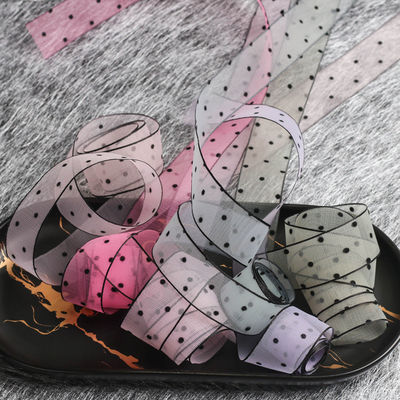 10mm-60mm Dot Velvet Wired Ribbon 수직 복면 복면 리본