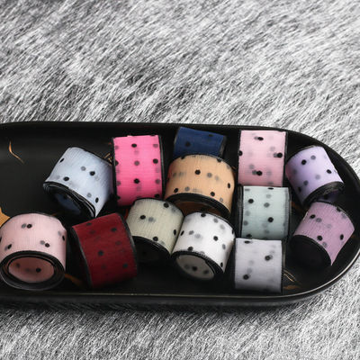10mm-60mm Dot Velvet Wired Ribbon 수직 복면 복면 리본