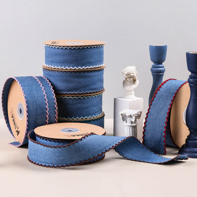 의류 장식 청바지 리본 38mm 이중 얼굴 엮은 가장자리
