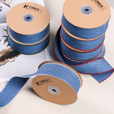 의류 장식 청바지 리본 38mm 이중 얼굴 엮은 가장자리