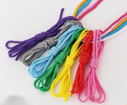 분홍색 DIY 3mm 폴리프로필렌 로프 보라색 이중 엮인 폴리프로필렌 로프