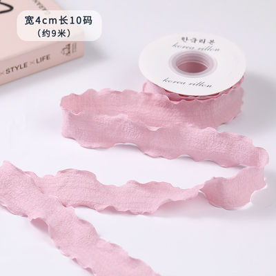 40mm 발렌타인스 컬러 유트 리본 린 윙크 엣지 유트 레티스 리본
