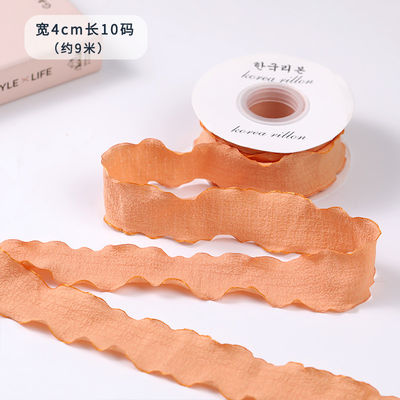 40mm 발렌타인스 컬러 유트 리본 린 윙크 엣지 유트 레티스 리본