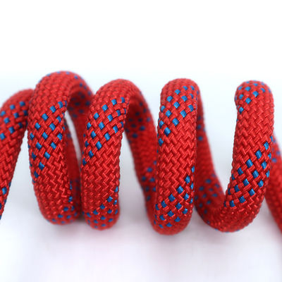6mm-20mm 붉은 등반 로프 코드 빠른 하락 구조 정적 로프 코드