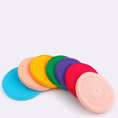 10mm-40mm 평면 목재 리본 분홍 녹색 파란색 직물 엣지 리본