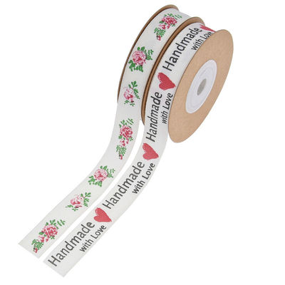 15mm*10m 꽃 껍질 리본 OEM ODM 사용자 지정 인쇄 리본 롤