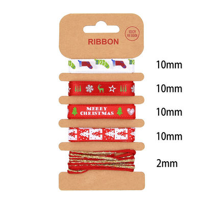 ODM 폴리에스터 리본 2mm 10mm 15mm 크리스마스 선물 포장 리본