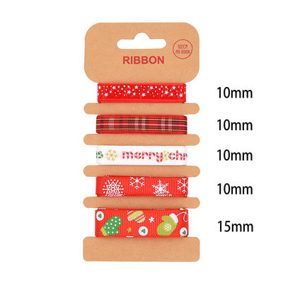 ODM 폴리에스터 리본 2mm 10mm 15mm 크리스마스 선물 포장 리본