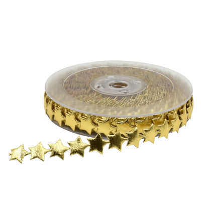 15mm*15m 초음파 별 유선 리본 평면 패턴 자카드 리본