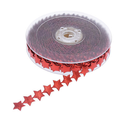15mm*15m 초음파 별 유선 리본 평면 패턴 자카드 리본