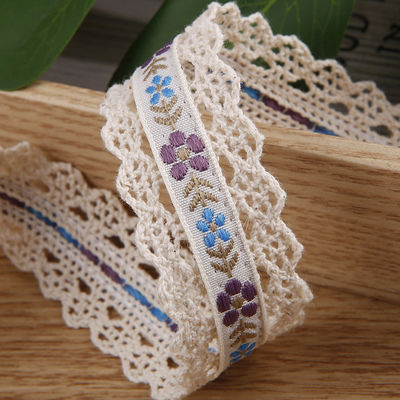 2.5cm 蕾丝  Edge Flroal Jacquard 리본 선물 포장 폴리에스터 리본 포장용