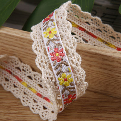 2.5cm 蕾丝  Edge Flroal Jacquard 리본 선물 포장 폴리에스터 리본 포장용