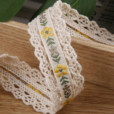 2.5cm 蕾丝  Edge Flroal Jacquard 리본 선물 포장 폴리에스터 리본 포장용