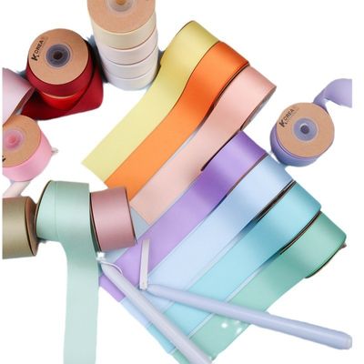 10mm-38mm*50y 폴리에스터 솜 리본 맞춤형 색상 솜 리본