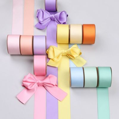 10mm-38mm*50y 폴리에스터 솜 리본 맞춤형 색상 솜 리본