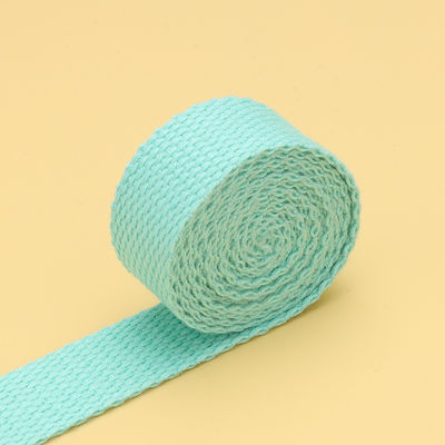 20mm-50mm 두꺼운 폴리에스터 솜 랩링 학교 가방 배낭 핸드백 캔버스 스트랩 단단한 색상 평면 직물 스트랩