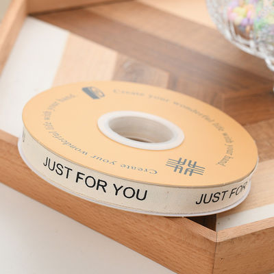 13mm 로고 솜 리본 문학 신선한 꽃 꽃장 케이크 장식 선물 상자 리본 DIY 재료 포장 리본