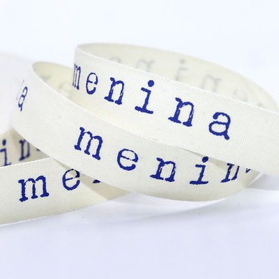 20mm*40y 선물 포장 및 의류 액세서리를위한 생일 축하 인쇄 된 면 리본