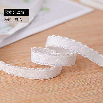 의류 액세서리 리본 1.2cm 짜인 가장자리 폴리에스테르 탄력적인 브래 스탭 친환경 기능