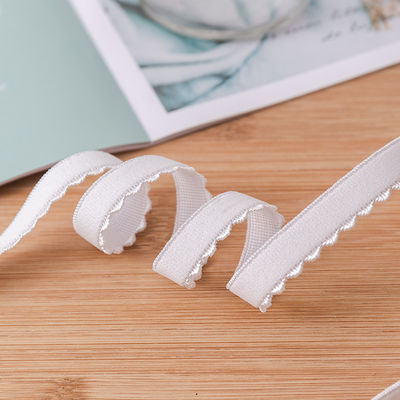 의류 액세서리 리본 1.2cm 짜인 가장자리 폴리에스테르 탄력적인 브래 스탭 친환경 기능