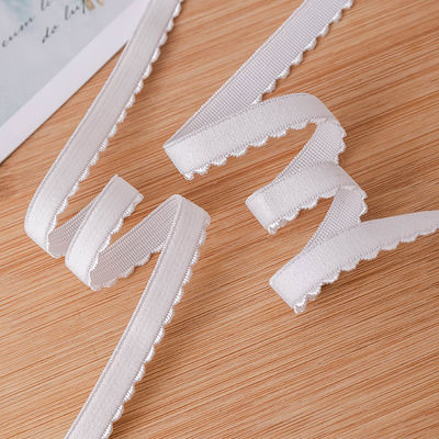 의류 액세서리 리본 1.2cm 짜인 가장자리 폴리에스테르 탄력적인 브래 스탭 친환경 기능